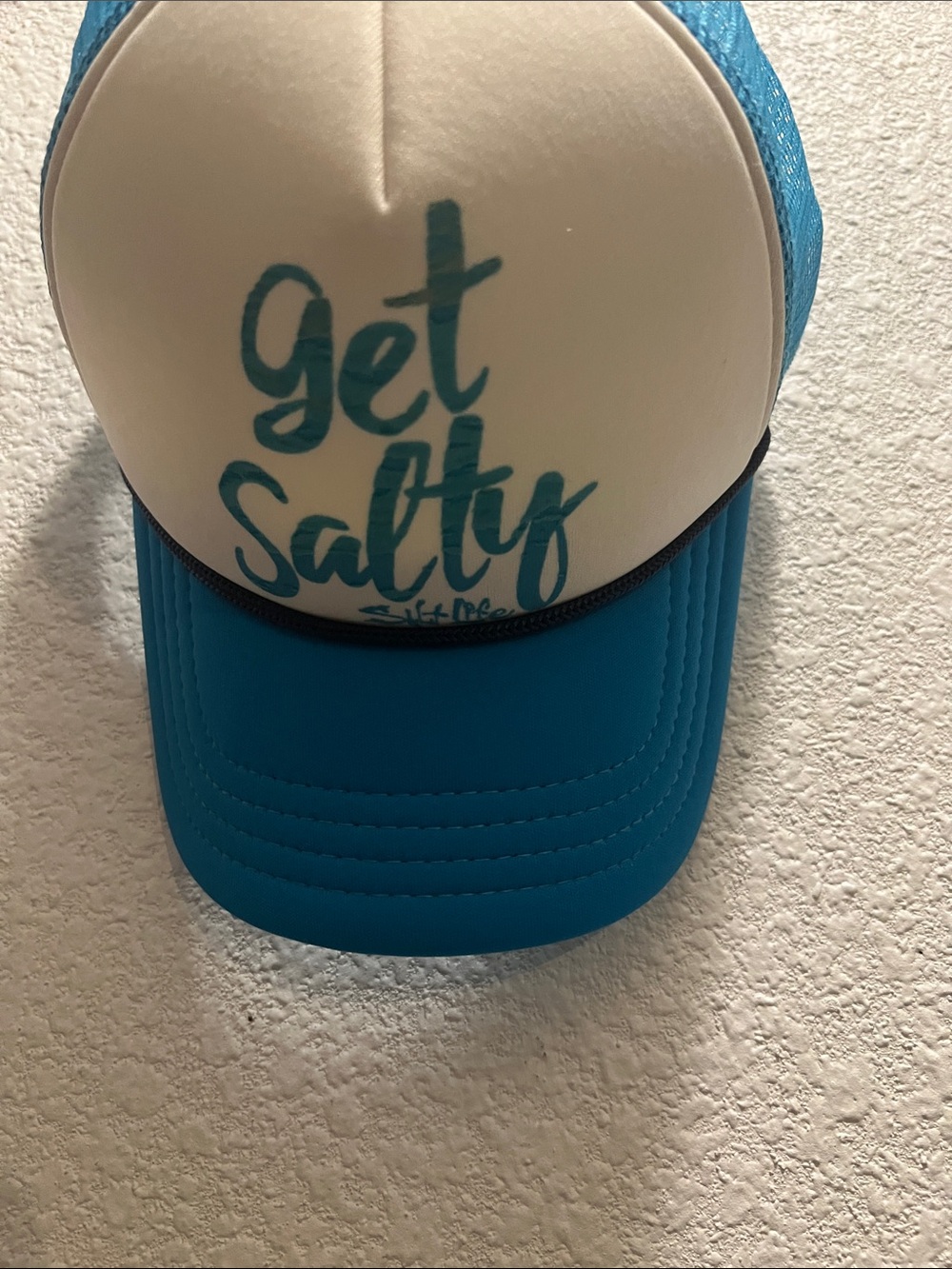 Salt Life Turquoise & White "Get Salty" Trucker Hat
